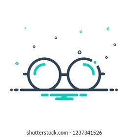 Colorful icon for glasses