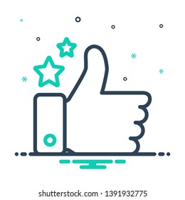Colorful icon for good job