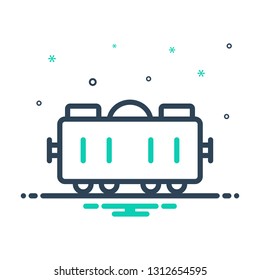 Colorful icon for goods train
