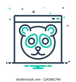 Colorful icon for Google Panda