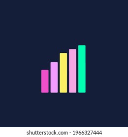 Colorful icon of graph (vector)
