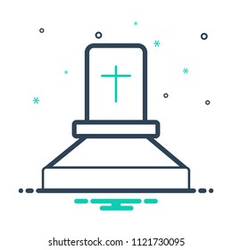 colorful icon for gravestone
