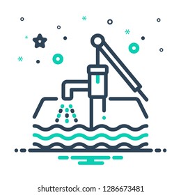 Colorful Icon For Groundwater