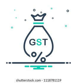 Colorful Icon For Gst Exemption