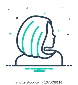 Colorful icon for hair 