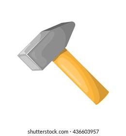 Colorful icon of hammer