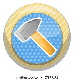 Colorful icon of hammer