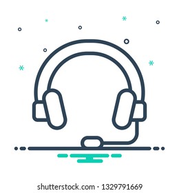 Colorful icon for headset