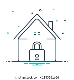 colorful icon for home security