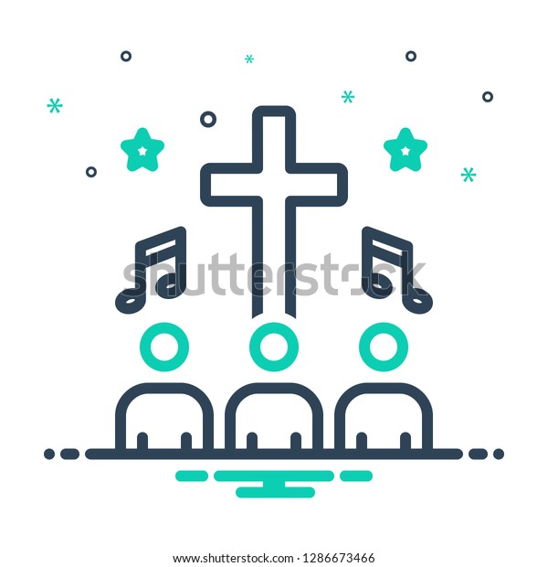 Colorful Icon Hymn Stock Vector (Royalty Free) 1286673466 | Shutterstock