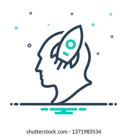 Colorful icon for imagination