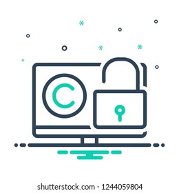 Colorful icon for infringe