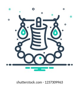 Colorful icon for jewellery