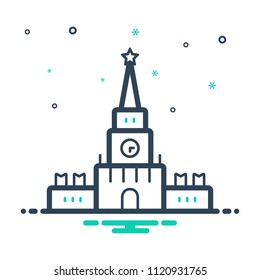 colorful icon for  landmark