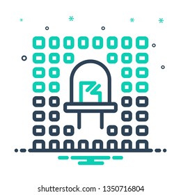 Colorful icon for led