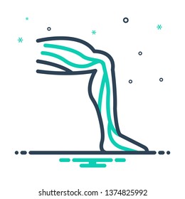 Colorful Icon For Leg Veins