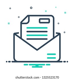 Colorful icon for letter