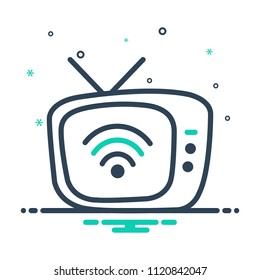 Colorful Icon For Live Tv