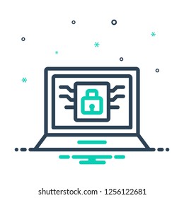 Colorful icon for lock
