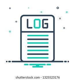Colorful icon for log