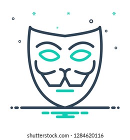 Colorful icon for mask