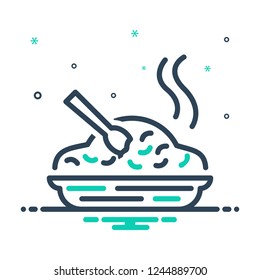 Colorful icon for meal