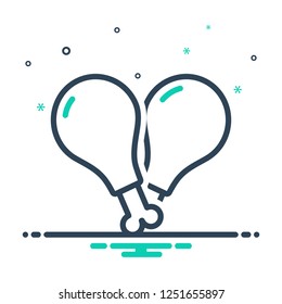Colorful icon for meat