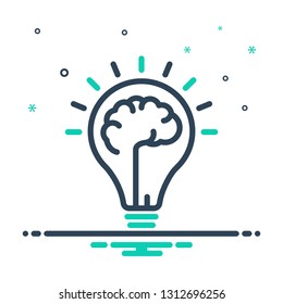 Colorful icon for mindset