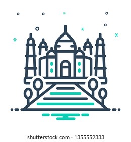 Colorful icon for monument
