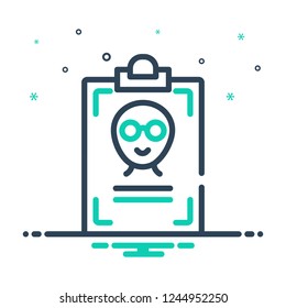 Colorful icon for name