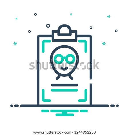 Colorful icon for name