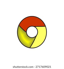 Icono colorido con círculo de ópalo
