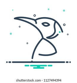 colorful icon for penguin