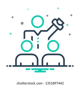 Colorful icon for persuade