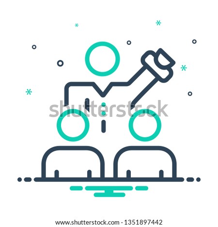 Colorful icon for persuade