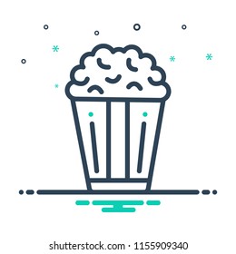 Colorful icon for popcorn