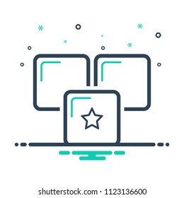 colorful icon for popular 