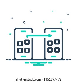 Colorful icon for portability