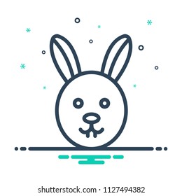 colorful icon for rabbit