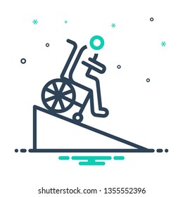 Colorful icon for ramp