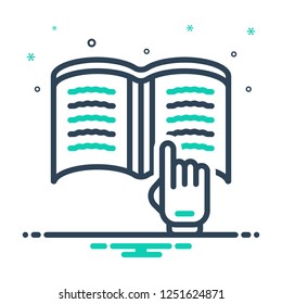 Colorful icon for read