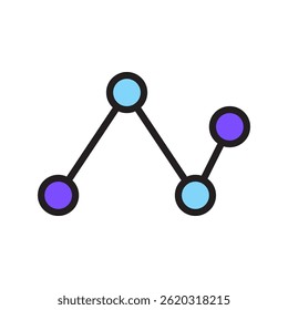 Colorful Icon Representation of Data Analysis and Marketing Strategy with Connected Points and a Modern Design for Internet Growth and Success Visualization