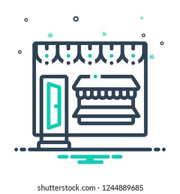 Colorful icon for retail