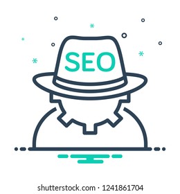 Colorful icon for SEO Blackhat
