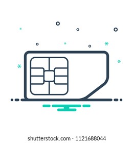 colorful icon for sim card