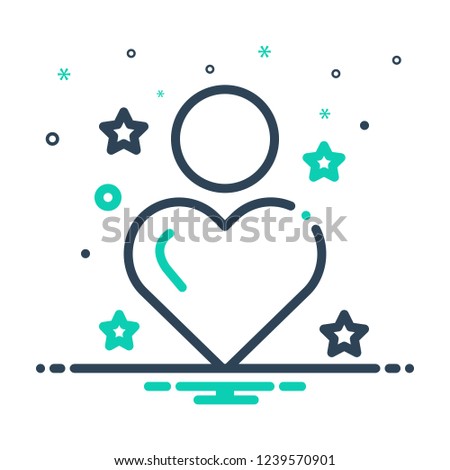 Colorful icon for sincerity