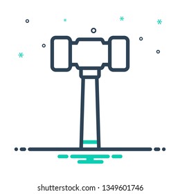 Colorful icon for sledgehammer