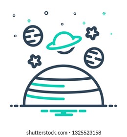 Colorful icon for space
