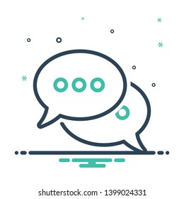 Colorful icon for speech bubbles