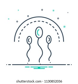 colorful icon for  sperm  